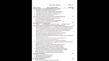 11th Commerce | Unit Test 1 | Secretarial Practice Paper 2025 | Sample & Important Questions | IMP |