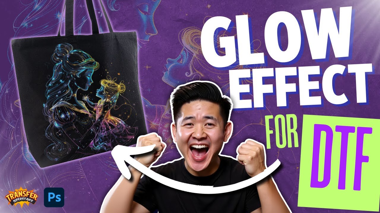 Halftone and Knockout for DTF GLOW Effect