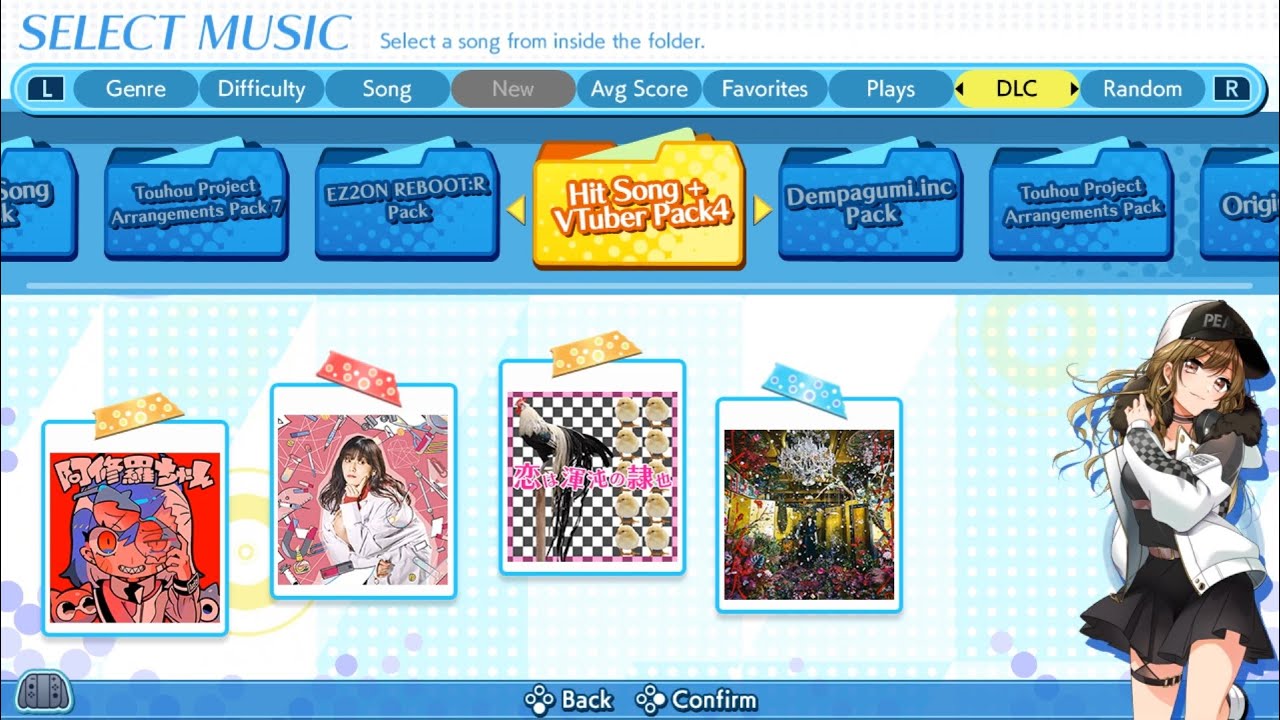 Hit Song + VTuber Pack 4 DLC overview for Groove Coaster Wai Wai Party