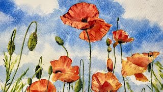 Easy Stepbystep Guide To Painting A Beautiful Poppy Field In Watercolours