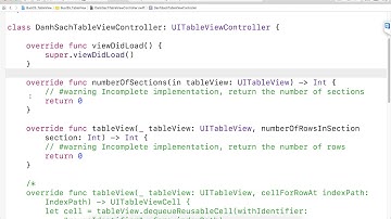 [Lập Trình iOS] Sử dụng UITableView Swift (Buoi 25) Phần 1