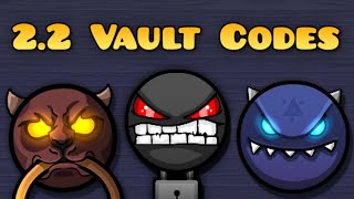 All New 22 Vault Codes Geometry Dash 22 Vault Of Secrets