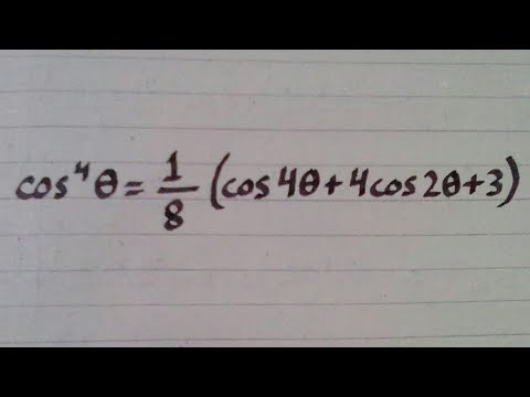 cos^4 θ = (cos 4θ + 4cos 2θ + 3)/8 || Complex Numbers - YouTube