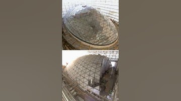 Stuttgart 21: Die Gitterschalen am Hauptbahnhof wachsen weiter – Zeitraffer