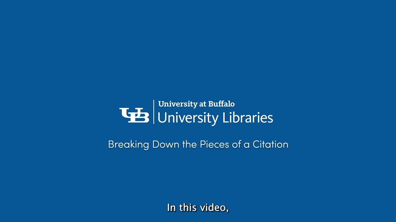 Breaking Down the Pieces of a Citation