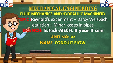 DBS -FLUID MECHANICS AND HYDRAULIC MACHINERY BRANCH: MECHANICAL  ENGINEERING YEAR & SEM: II &