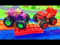 Blaze and the Monster Machines VS Super Mario | HOT WHEELS VS JAM – POP IT Battle Cars in Real Life