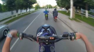 Катим по городу. Крупный фейл.Yamaha Jog Next Zone.