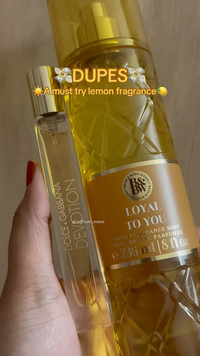 TRY Bath & Body Works Loyal to you fragrance dupe to devotion 🍋🍰💛 #bathandbodyworks #perfumedupes