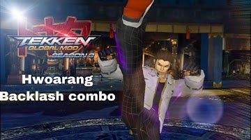 TEKKEN GLOBAL MOD PPSSPP SEASON 3 Hwoarang Backlash Possible Combo Tutorial