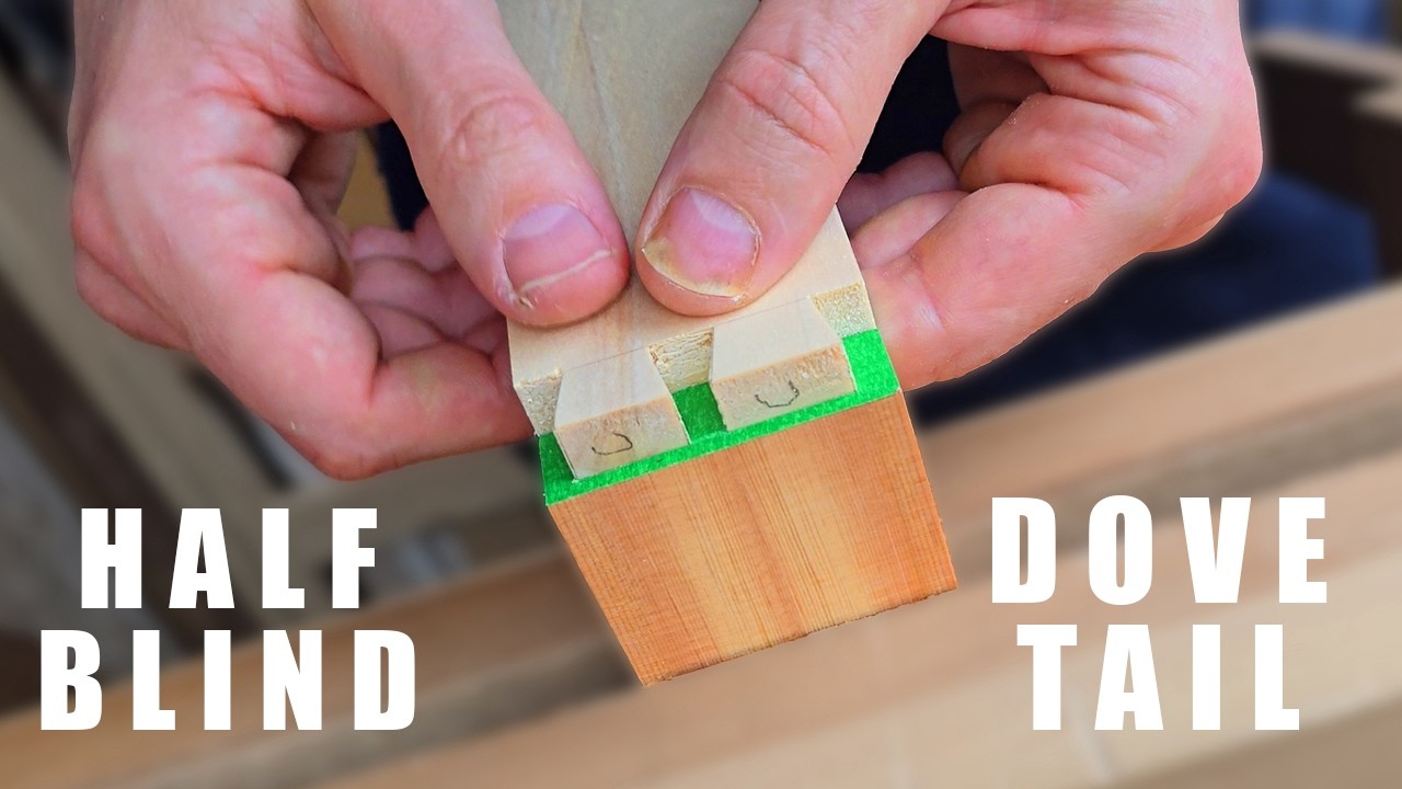 How to cut a HALF BLIND Dovetail by Hand