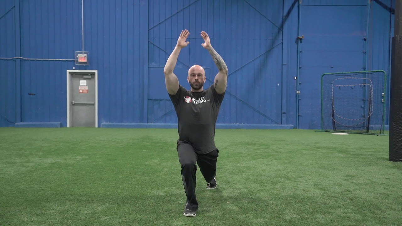 Reverse Lunge With Overhead Reach - YouTube