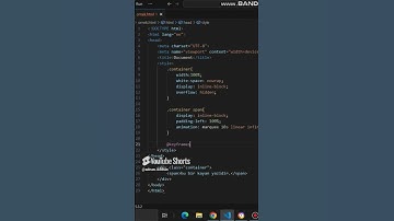 HTML VE CSS ILE BIRLIKTE KAYAN YAZI