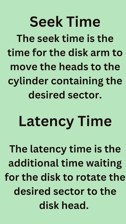 What is seek time and latency time in hard disk?| Competitive Exams ...