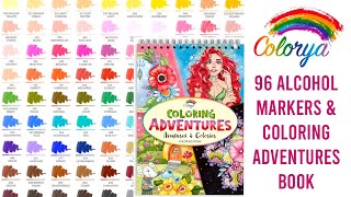 Colorya 96 Alcohol Markers Coloring Adventures Book Review