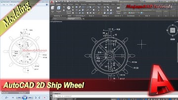 Autocad Tutorial 2D Modeling Ship Wheel Practice Exercise 21