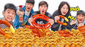 Thái Chuối Thử Thách Người Cuối Cùng Còn Ăn Xúc Xích Phô Mai Quấn Giấy Bạc Nhận 2.000.000 VNĐ