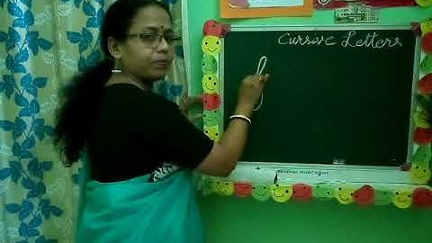 Class KG English (Topic : Lets learn cursive ( Part III))