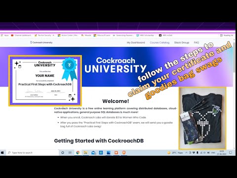 Cockroach University FINAL EXAM "ANSWERS" claim your free CERTIFICATE & GOODIES bag swags #cockroach
