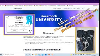 Cockroach University FINAL EXAM "ANSWERS" claim your free CERTIFICATE & GOODIES bag swags #cockroach screenshot 2