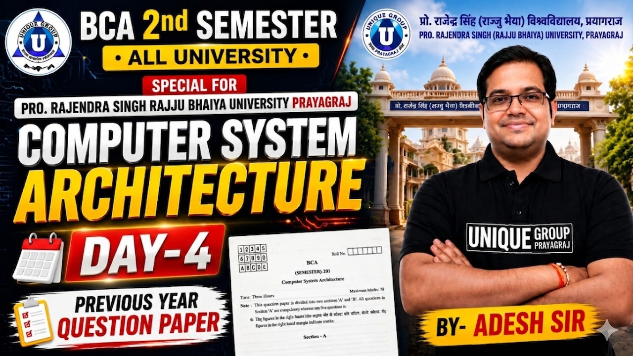 🔥 Computer System Architecture || BCA 2nd Sem || (PYQ) 2026 📘 || DAY-04 ...