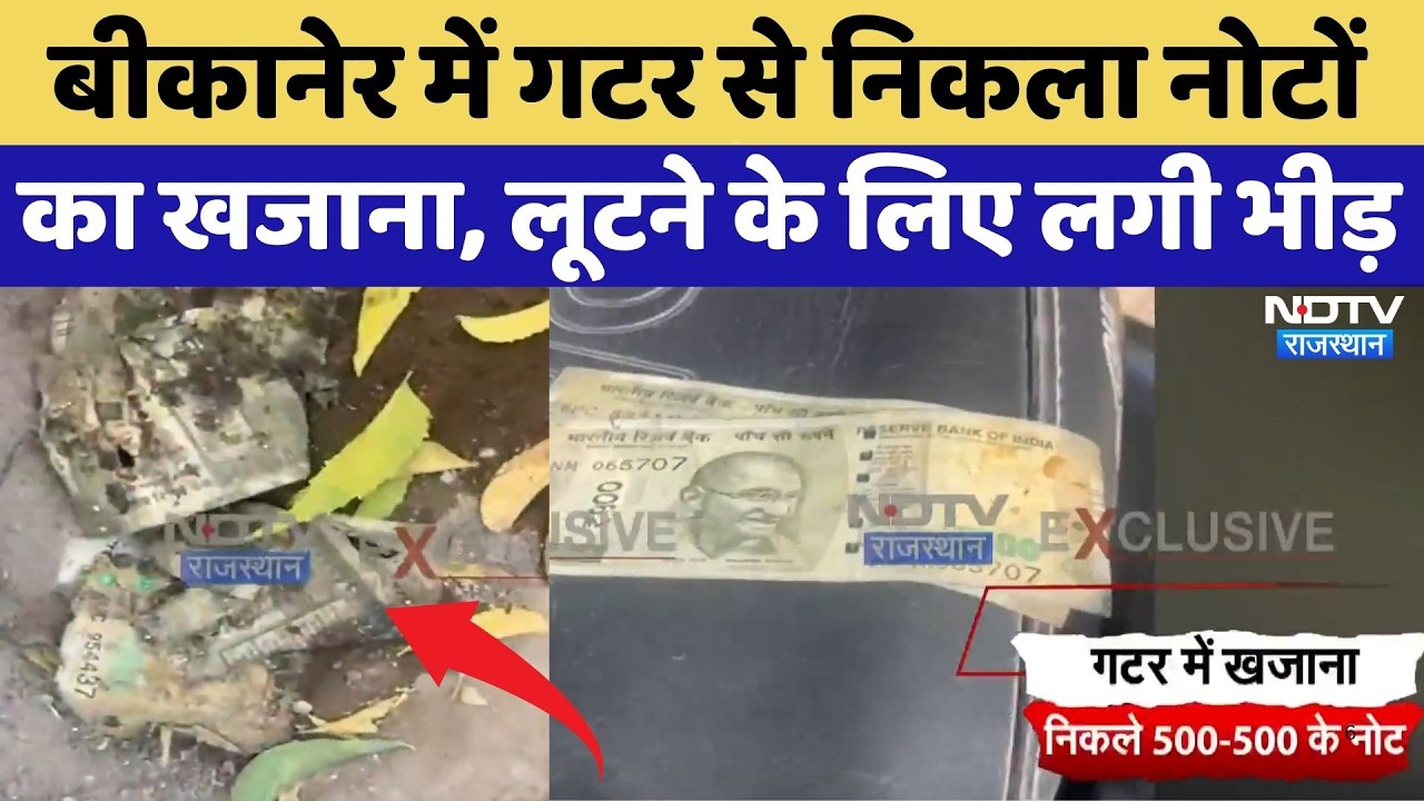 Bikaner में गटर से निकला नोटों का खजाना, लूटने के लिए लगी भीड़! | Cash In Gutter | Breaking News