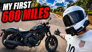 My First 600 Miles on a Motorcycle (Honda Rebel 500) | From Parking Lots to I-40