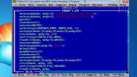 how to make traffic light in C language full coding video
