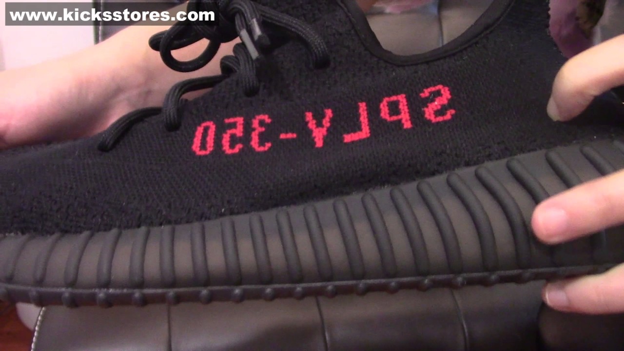 yeezy 350 v2 black red legit check