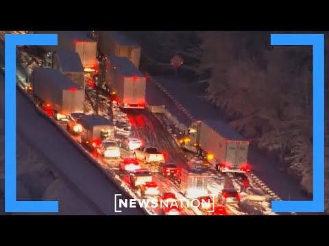 How hundreds got stuck in traffic for 12+ hours on a snowed-in Virginia road | Rush Hour