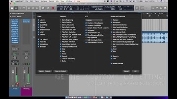 Logic Pro X: Customize The Control Bar and Display