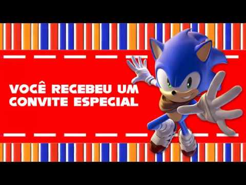 Convite de Aniversário Sonic Boom para Preencher - Imagem Legal