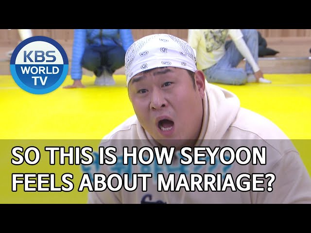So this is how Seyoon feels about marriage? XD [2 Days u0026 1 Night Season 4/ENG,THA/2020.05.24] class=