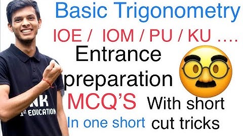 ioe entrance preparation maths || basic trigonometry ioe || basic trigonometry by physics wallah
