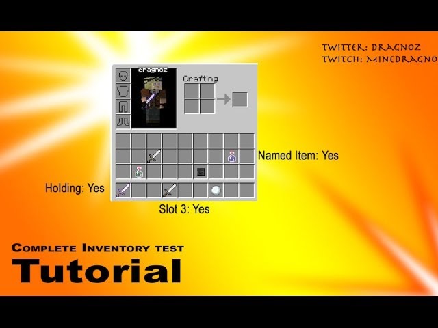 Testing For Items In Player Inventory In Minecraft 1 8 Youtube