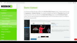 Reebox - Install The Theme and Import Demo Content screenshot 5