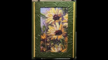 Sunflower 3D Embossing Folder:  3 ways to use it!  Fun Fold, Frame, and Background!  So versatile!