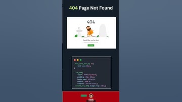 Save it 📝) 404 Page Not Found HTML CSS.  🤩 Source Code Available in Link in Bio @pavan.gx #pavangx