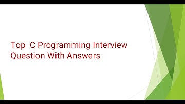 Top C Programming Interview Question  With Answers | Most Asked  Question|