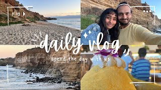 OUR DAILY VLOG IN SD (Tamil) : Sunset Cliffs Hike, Mngo Cafe, Tasting Mango Cheesecake Kakigori