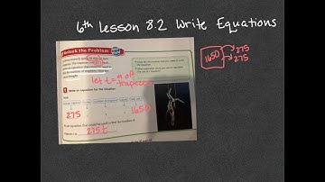 6th lesson 8.2 Write equations