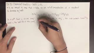 Chem 162 - Kinetics - Half Life