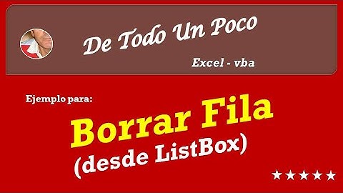 Borra la fila con datos desde listbox con doble clic.