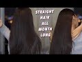 How to maintain Straighten Natural Hair and make it last for a MONTH!