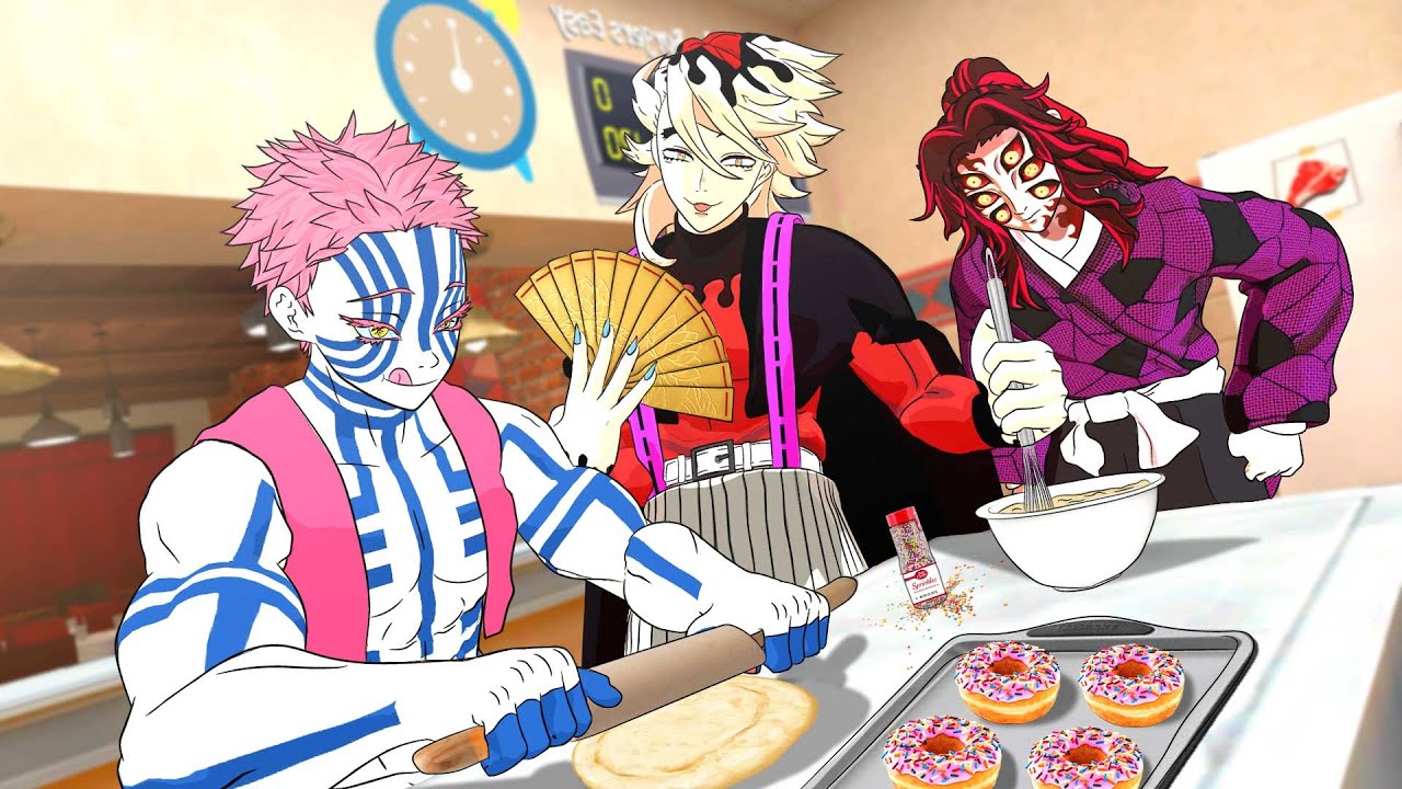 Cooking with the Upper Moons! (demon slayer vr)
