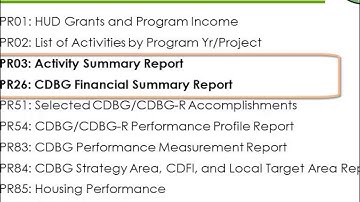 IDIS/CDBG Training: IDIS Resources for CDBG - Module 7: Reports