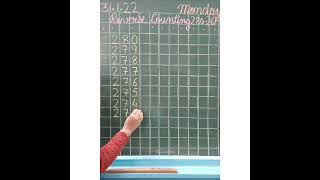 31/01/21  U.K.G  MATHS REVERSE COUNTING 280 TO 261