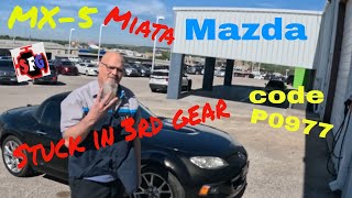 2013 Mazda Miata transmission diagnostic. Code P0977.