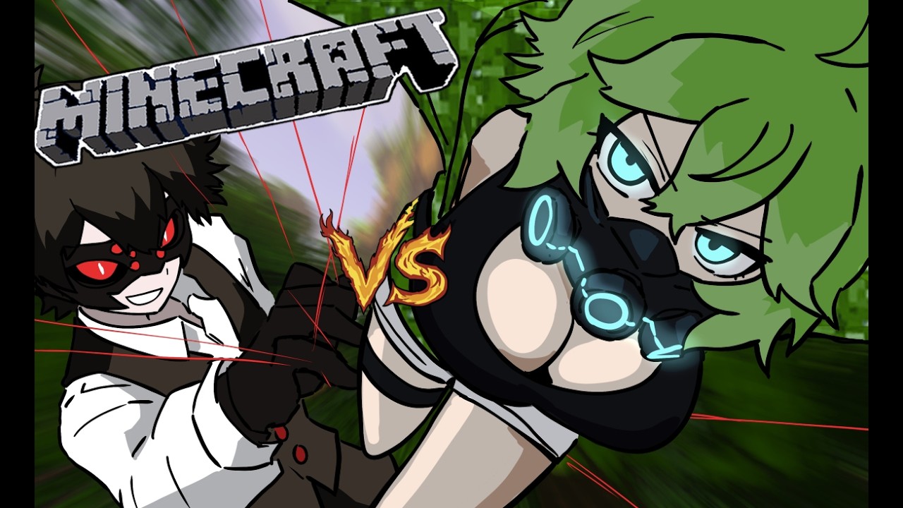 クリーパーガールVSスパイダー　後編　Creeper Girl vs. Spider　part2 Minecraft Animation
