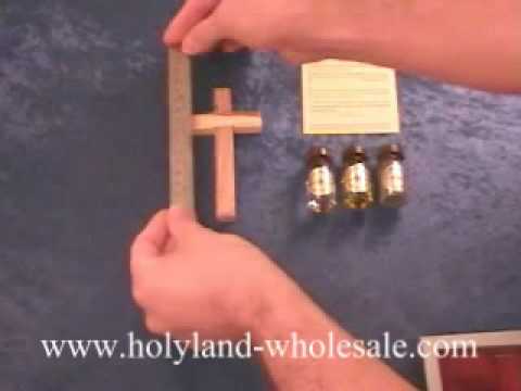 Holy Land- olive wood Cross set